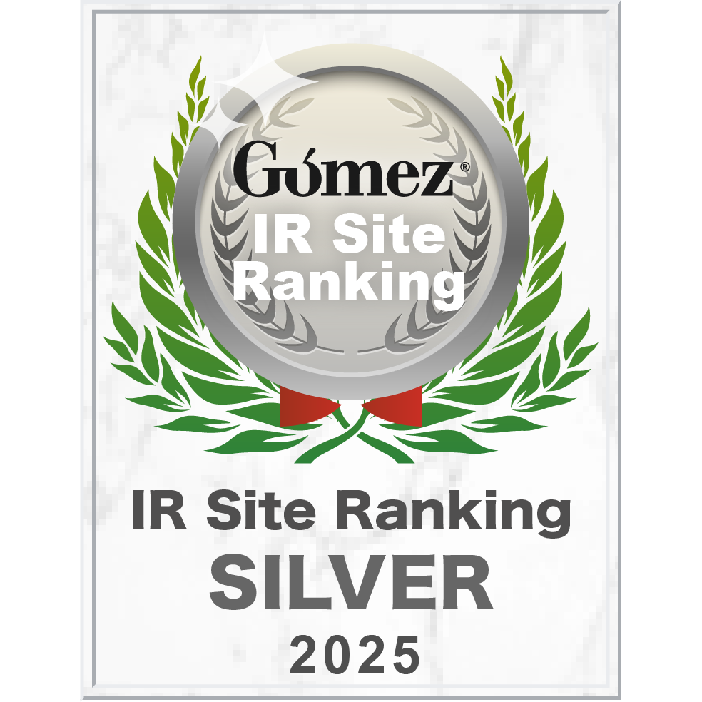 Gomez IR Site Ranking Silver Award The 2025 Gomez IR Site Ranking Award by BroadBand Security. Inc.