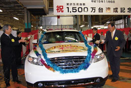 Ceremony to mark the achievement of the 15 million vehicles made milestone