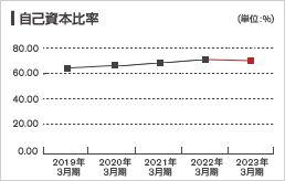 安全性（日本基準・連結）：自己資本比率グラフ