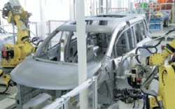 Automatic assembly of doors with the aid of robots