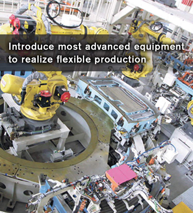 Introduce most advanced equipment to realize flexible production